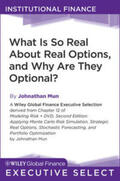 Mun |  What Is So Real About Real Options, and Why Are They Optional? | eBook | Sack Fachmedien