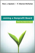 Epstein / McFarlan |  Joining a Nonprofit Board | eBook | Sack Fachmedien