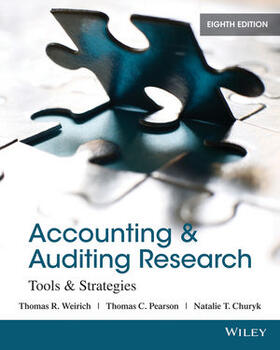 Weirich / Pearson / Churyk | Accounting and Auditing Research | Buch | 978-1-118-02707-3 | sack.de