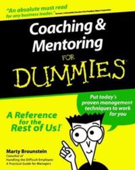 Brounstein |  Coaching and Mentoring For Dummies | eBook | Sack Fachmedien