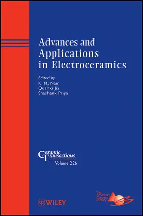 Nair / Priya / Jia |  Advances and Applications in Electroceramics | Buch |  Sack Fachmedien