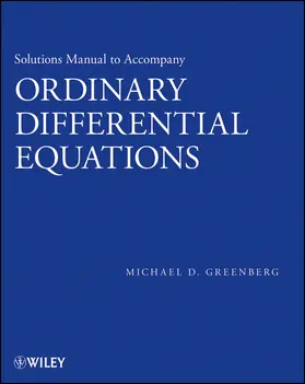 Greenberg | Ordinary Differential Equations, Solutions Manual | Buch | 978-1-118-39899-9 | sack.de