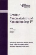Lane / Hu / Lu |  Ceramic Nanomaterials and Nanotechnology IV | eBook | Sack Fachmedien