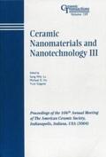 Lu / Hu / Gogotsi |  Ceramic Nanomaterials and Nanotechnology III | eBook | Sack Fachmedien