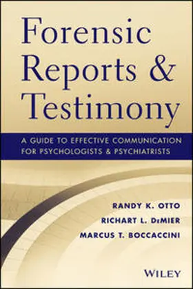 Otto / Demier / Boccaccini | Forensic Reports and Testimony | E-Book | www.sack.de