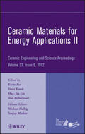 Fox / Katoh / Lin |  Ceramic Materials for Energy Applications II, Volume 33, Issue 9 | eBook | Sack Fachmedien
