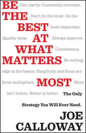 Calloway |  Be the Best at What Matters Most | eBook | Sack Fachmedien