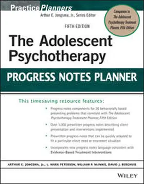 Jongsma / Berghuis / Peterson |  The Adolescent Psychotherapy Progress Notes Planner | eBook | Sack Fachmedien