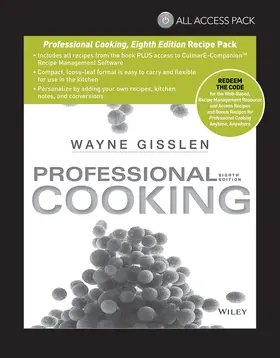 Gisslen |  All Access Pack Recipes to Accompany Professional Cooking, Eighth Edition | Loseblattwerk |  Sack Fachmedien