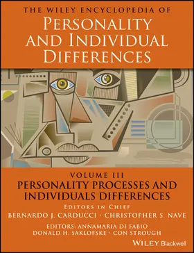 Di Fabio / Saklofske / Stough |  The Wiley Encyclopedia of Personality and Individual Differences, Volume 3 | Buch |  Sack Fachmedien