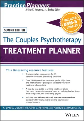O'Leary / Heyman / Berghuis | The Couples Psychotherapy Treatment Planner, with Dsm-5 Updates | Buch | 978-1-119-06312-4 | www.sack.de