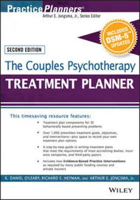 O'Leary / Heyman / Jongsma |  The Couples Psychotherapy Treatment Planner, with DSM-5 Updates | eBook | Sack Fachmedien