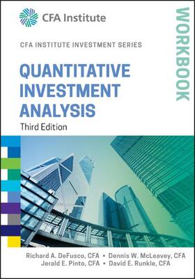 DeFusco / McLeavey / Pinto | Quantitative Investment Analysis Workbook | Buch | 978-1-119-10454-4 | sack.de