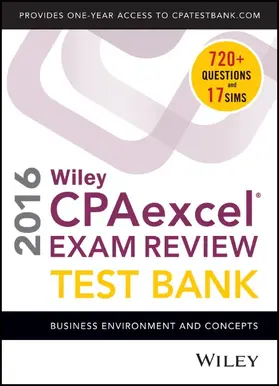 Whittington | Wiley CPAexcel Exam Review 2016 Test Bank | Sonstiges | 978-1-119-12002-5 | sack.de