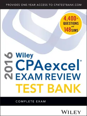 Whittington |  Wiley CPAexcel Exam Review 2016 Test Bank | Sonstiges |  Sack Fachmedien