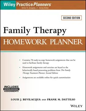 Bevilacqua / Dattilio / Berghuis |  Family Therapy Homework Planner | Buch |  Sack Fachmedien