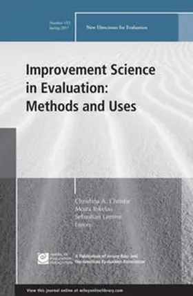 Christie / Inkelas / Lemire |  Improvement Science in Evaluation | eBook | Sack Fachmedien
