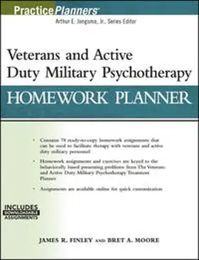 Finley / Moore |  Veterans and Active Duty Military Psychotherapy Homework Planner | eBook | Sack Fachmedien