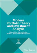 Elton / Gruber / Brown |  Modern Portfolio Theory and Investment Analysis | Buch |  Sack Fachmedien