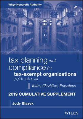 Blazek | Tax Planning and Compliance for Tax-Exempt Organizations | Buch | 978-1-119-53819-6 | sack.de