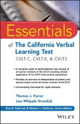 Farrer / Drozdick | Essentials of the California Verbal Learning Test | E-Book | sack.de