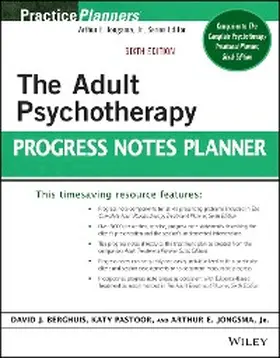 Jongsma / Pastoor / Berghuis |  The Adult Psychotherapy Progress Notes Planner | eBook | Sack Fachmedien