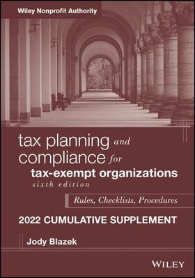 Blazek | Tax Planning and Compliance for Tax-Exempt Organizations | Buch | 978-1-119-87363-1 | sack.de