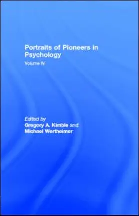 Kimble / Wertheimer |  Portraits of Pioneers in Psychology | eBook | Sack Fachmedien