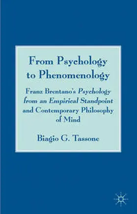 Tassone |  From Psychology to Phenomenology | Buch |  Sack Fachmedien