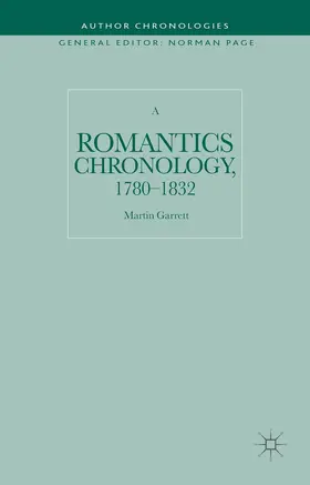 Garrett |  A Romantics Chronology, 1780-1832 | Buch |  Sack Fachmedien