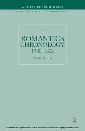 Garrett |  A Romantics Chronology, 1780-1832 | eBook | Sack Fachmedien