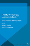 Bowcher / Liang |  Society in Language, Language in Society | eBook | Sack Fachmedien