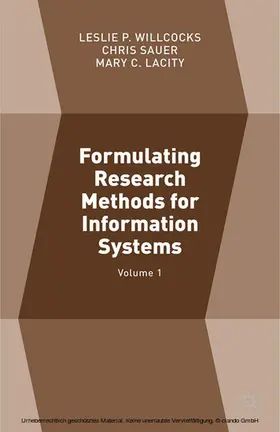 Sauer / Willcocks / Lacity | Formulating Research Methods for Information Systems | E-Book | www.sack.de
