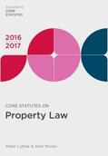 Luther / Moran |  Core Statutes on Property Law 2016-17 | Buch |  Sack Fachmedien