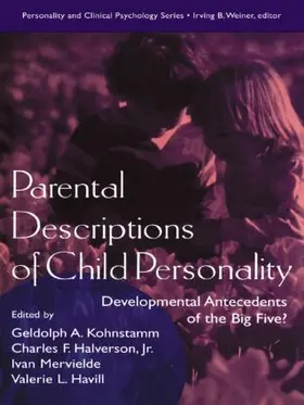 Kohnstamm / Halverson, Jr. / Mervielde | Parental Descriptions of Child Personality | Buch | 978-1-138-00263-0 | sack.de