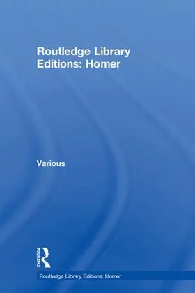 Various |  Routledge Library Editions: Homer | Buch |  Sack Fachmedien