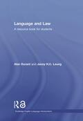 Durant / Leung |  Language and Law | Buch |  Sack Fachmedien
