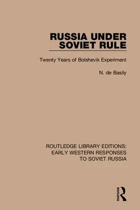 Various |  Routledge Library Editions: Early Western Responses to Soviet Russia | Buch |  Sack Fachmedien