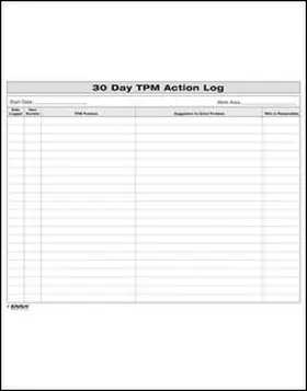 Enna |  30 Day TPM Action Log | Loseblattwerk |  Sack Fachmedien