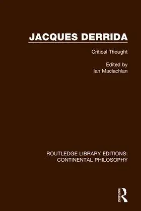 Maclachlan |  Jacques Derrida | Buch |  Sack Fachmedien