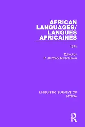 Nwachukwu | African Languages/Langues Africaines | Buch | 978-1-138-09963-0 | www.sack.de