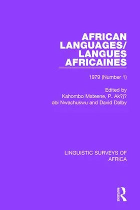 Mateene / Dalby / Nurse |  African Languages/Langues Africaines | Buch |  Sack Fachmedien