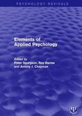 Spurgeon / Davies / Chapman |  Elements of Applied Psychology | Buch |  Sack Fachmedien