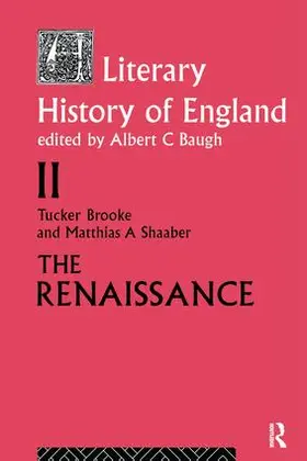 Brooke / Shaaber |  A Literary History of England | Buch |  Sack Fachmedien