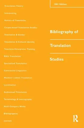 Bowker / Kenny / Pearson |  Bibliography of Translation Studies: 2001 | Buch |  Sack Fachmedien