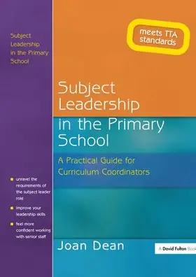 Dean | Subject Leadership in the Primary School | Buch | 978-1-138-17296-8 | www.sack.de