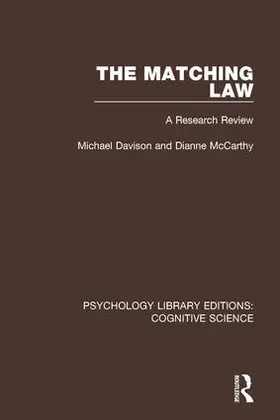 Davison / McCarthy |  The Matching Law | Buch |  Sack Fachmedien
