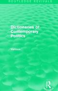 Various |  Dictionaries of Contemporary Politics | Buch |  Sack Fachmedien
