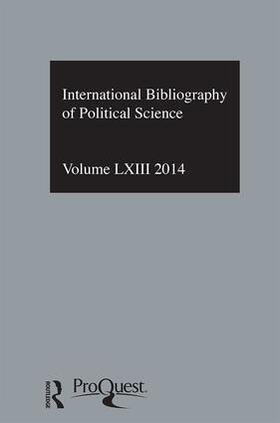 Ibss: Political Science: 2014 Vol.63 | Buch | 978-1-138-19598-1 | sack.de