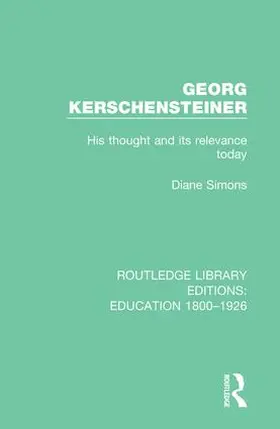 Simons |  Georg Kerschensteiner | Buch |  Sack Fachmedien